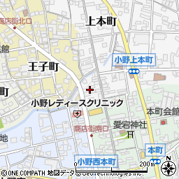 兵庫県小野市上本町57周辺の地図