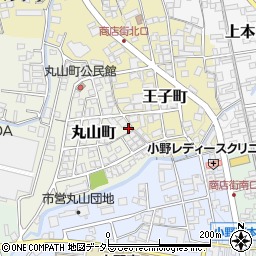 兵庫県小野市丸山町周辺の地図