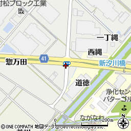 愛知県西尾市上矢田町汐川周辺の地図