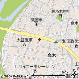 兵庫県姫路市花田町高木374周辺の地図
