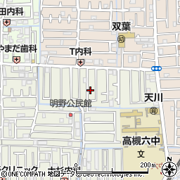 大阪府高槻市明野町33-16周辺の地図