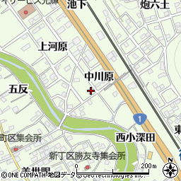 愛知県豊川市御油町中川原20周辺の地図