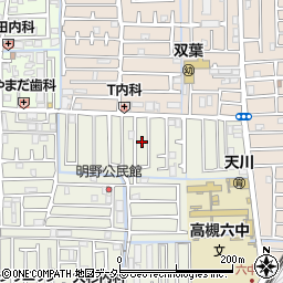 大阪府高槻市明野町33周辺の地図