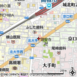 ＧＳパーク阪急高槻駐車場周辺の地図