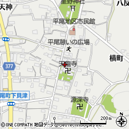 愛知県豊川市平尾町中貝津43周辺の地図