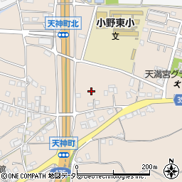 兵庫県小野市天神町746-1周辺の地図