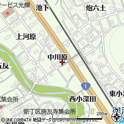 愛知県豊川市御油町中川原48周辺の地図