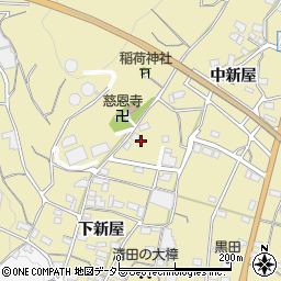 愛知県蒲郡市清田町中新屋18-7周辺の地図