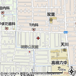 大阪府高槻市明野町33-18周辺の地図