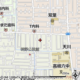 大阪府高槻市明野町33-7周辺の地図