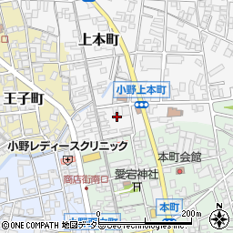 兵庫県小野市上本町99周辺の地図