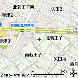 愛知県西尾市寺津町南若王子55-1周辺の地図