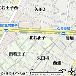 愛知県西尾市寺津町北若王子周辺の地図