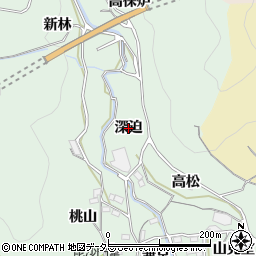 愛知県蒲郡市神ノ郷町（深迫）周辺の地図