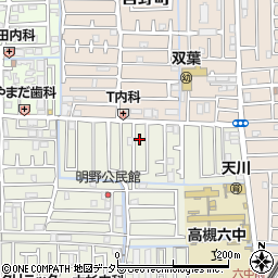 大阪府高槻市明野町33-19周辺の地図