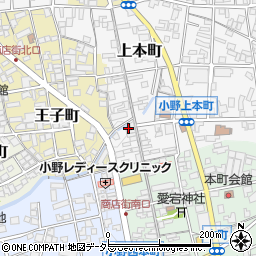 兵庫県小野市上本町59周辺の地図