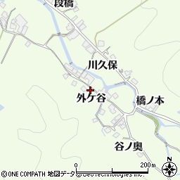 京都府綴喜郡宇治田原町立川外ケ谷周辺の地図