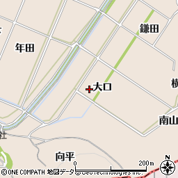 愛知県豊川市金沢町大口周辺の地図