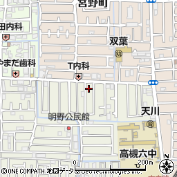 大阪府高槻市明野町33-20周辺の地図