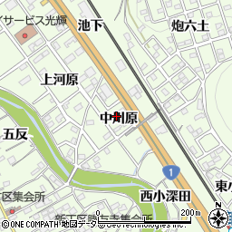 愛知県豊川市御油町中川原47周辺の地図