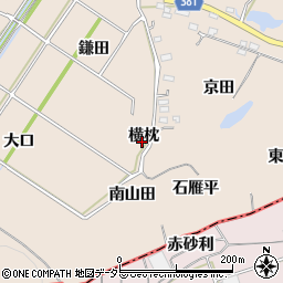 愛知県豊川市金沢町横枕周辺の地図