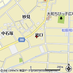 愛知県豊川市豊津町出口周辺の地図