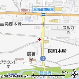 三重県亀山市関町木崎58周辺の地図