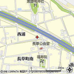 愛知県豊川市長草町西浦27周辺の地図