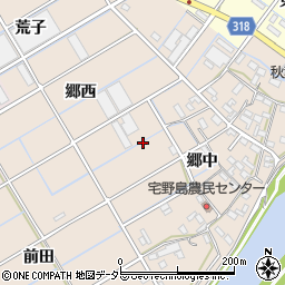 愛知県西尾市宅野島町周辺の地図