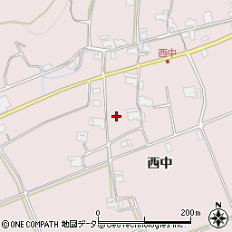 兵庫県三木市口吉川町西中周辺の地図