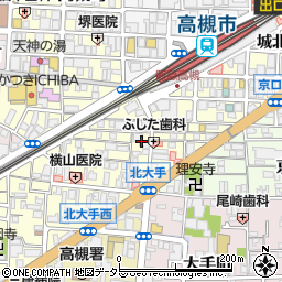 大阪府高槻市城北町周辺の地図