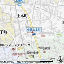 兵庫県小野市上本町240周辺の地図
