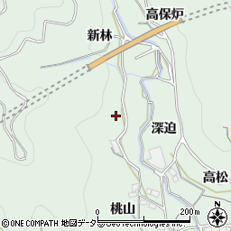 愛知県蒲郡市神ノ郷町新林周辺の地図