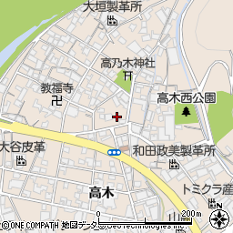 兵庫県姫路市花田町高木382周辺の地図