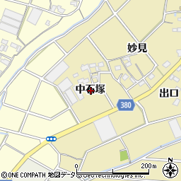 愛知県豊川市豊津町中石塚周辺の地図