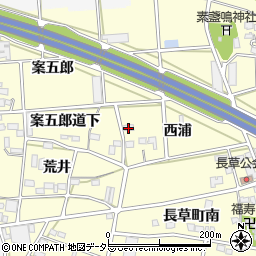 愛知県豊川市長草町西浦3周辺の地図