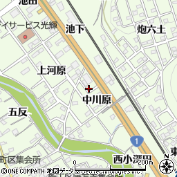 愛知県豊川市御油町中川原31周辺の地図
