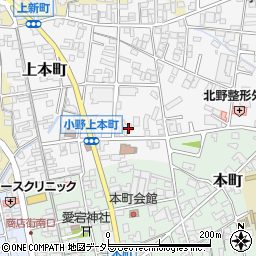 兵庫県小野市上本町223周辺の地図