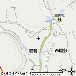 愛知県新城市富岡猫藪周辺の地図
