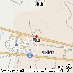 愛知県額田郡幸田町桐山向山周辺の地図