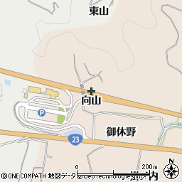 愛知県幸田町（額田郡）桐山（向山）周辺の地図