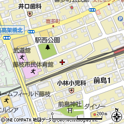 中日新聞社　藤枝通信部周辺の地図