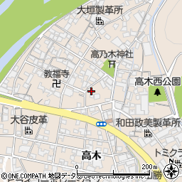 兵庫県姫路市花田町高木387周辺の地図