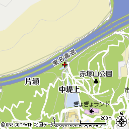 愛知県豊川市市田町中堤上周辺の地図
