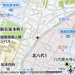 兵庫県姫路市八代宮前町2-1周辺の地図