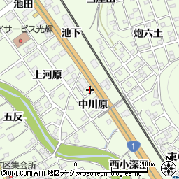 愛知県豊川市御油町中川原32周辺の地図