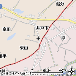愛知県豊川市金沢町東山周辺の地図