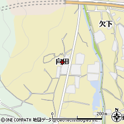 愛知県蒲郡市清田町（向田）周辺の地図