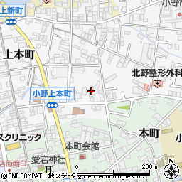 兵庫県小野市上本町222周辺の地図