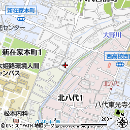兵庫県姫路市八代宮前町2-2周辺の地図